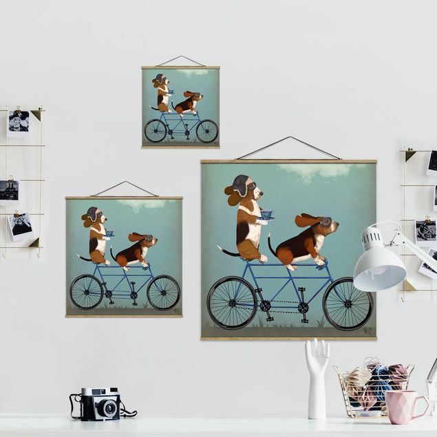 Prints nursery Cycling - Bassets Tandem