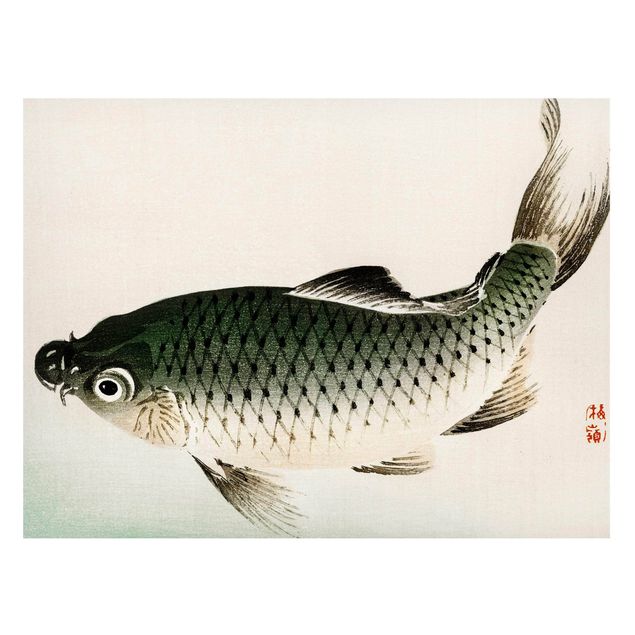 Prints fishes Asian Vintage Drawing Carp