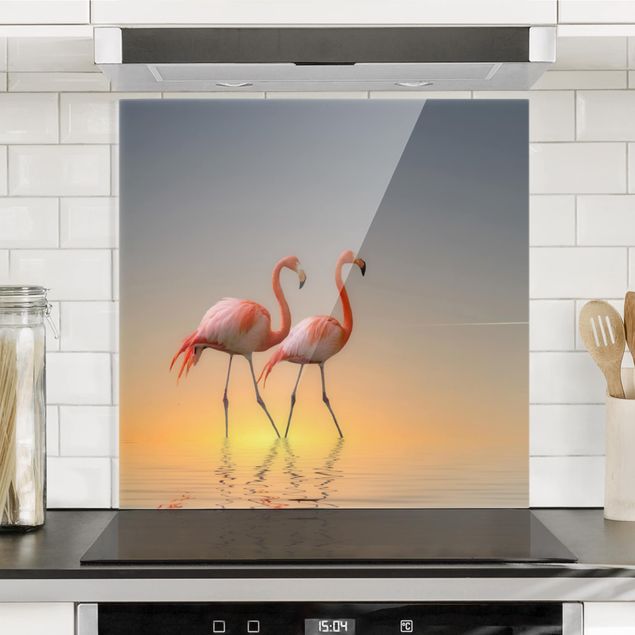 Kitchen Flamingo Love