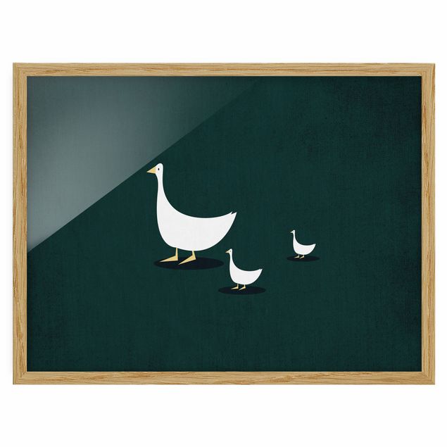 Child wall art Goose Family On A Trip