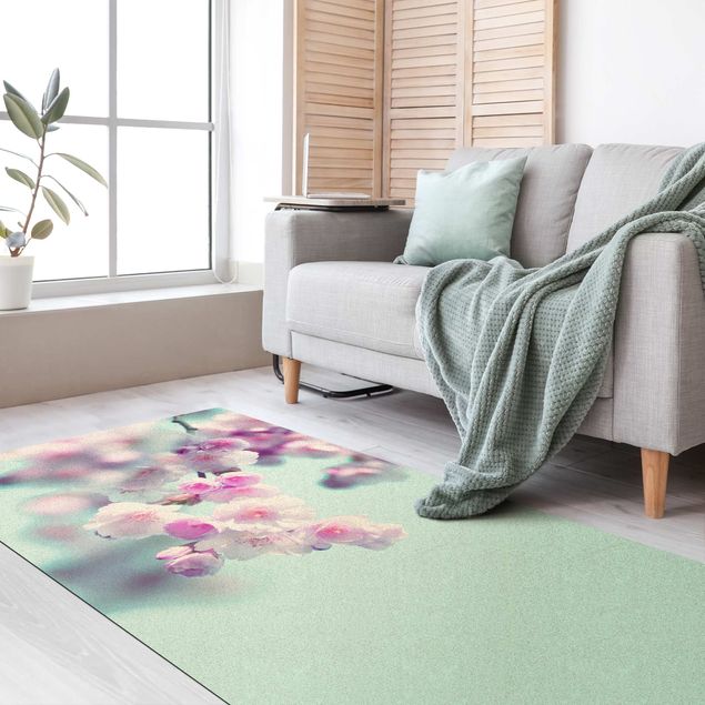 Floral rugs Colourful Cherry Blossoms