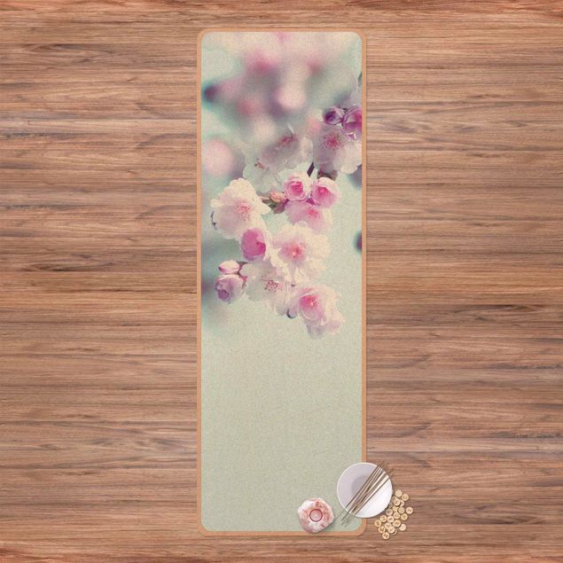 contemporary rugs Colourful Cherry Blossoms