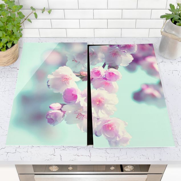 Kitchen Colourful Cherry Blossoms