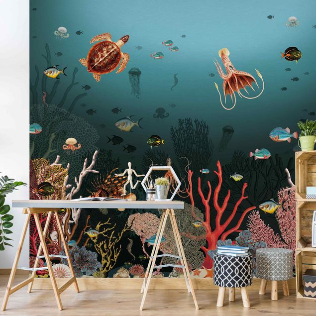 Contemporary wallpaper Colourful Coral Reef