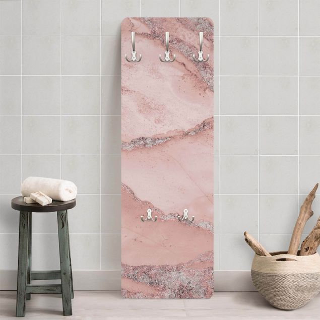 Coat rack patterns Colour Experiments Marble Light Pink And Glitter