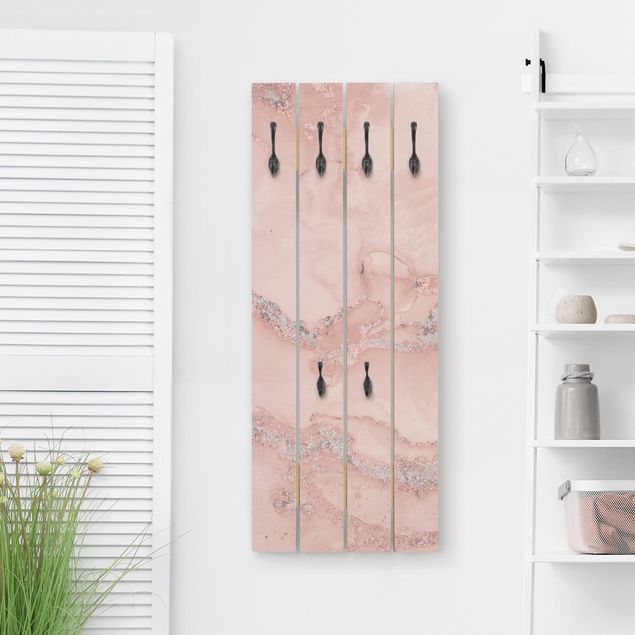 Coat rack wood Colour Experiments Marble Light Pink And Glitter