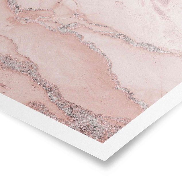 Pink art canvas Colour Experiments Marble Light Pink And Glitter