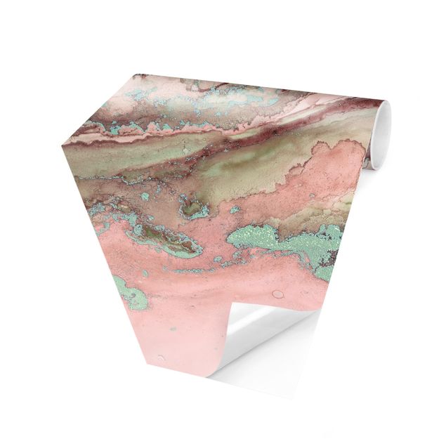 Wallpapers patterns Colour Experiments Marble Light Pink And Turquoise