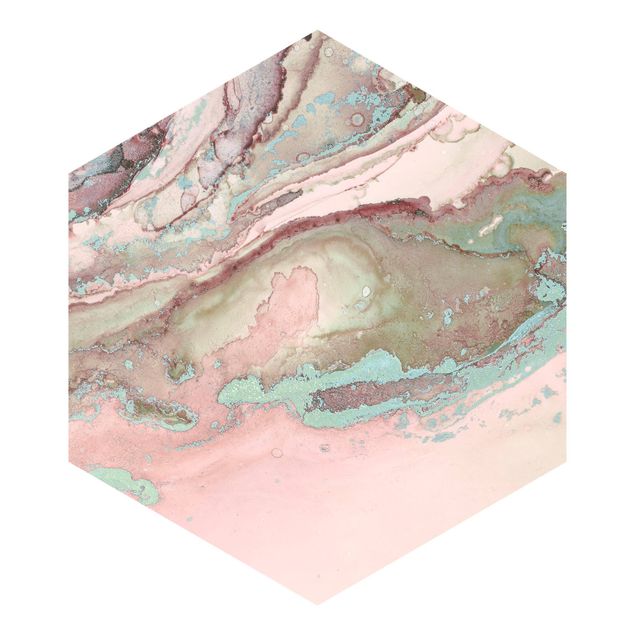 Wallpapers stone Colour Experiments Marble Light Pink And Turquoise