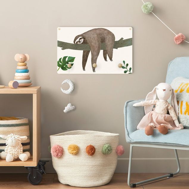 Coat rack sayings Sloth Text - Chill