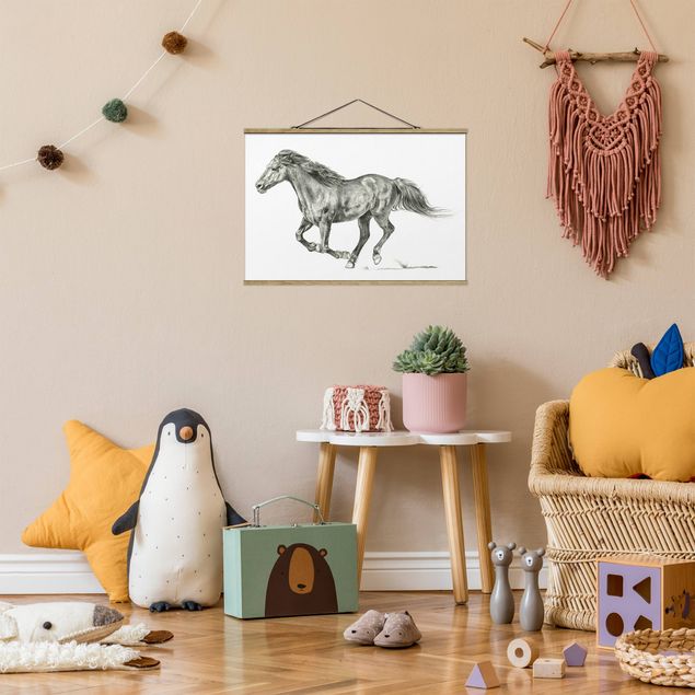 Animal wall art Wild Horse Trial - Mare