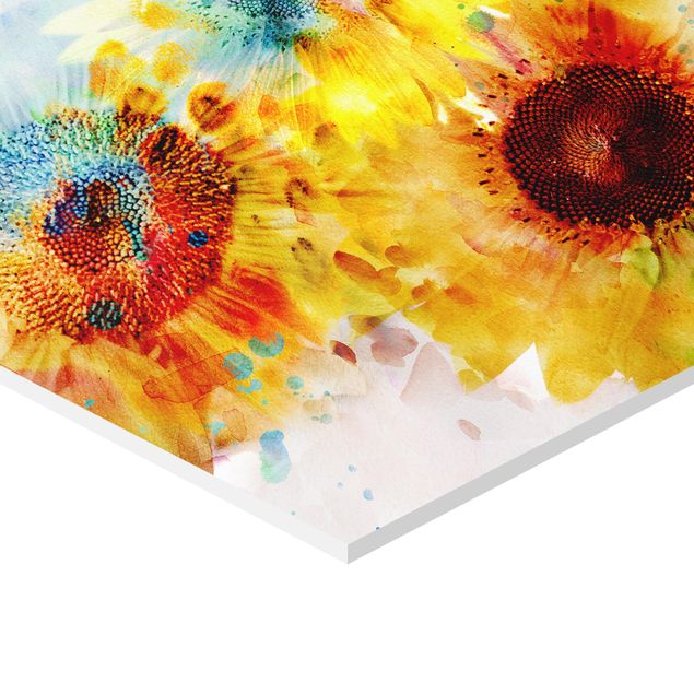 Prints Watercolour Flowers Sunflowers