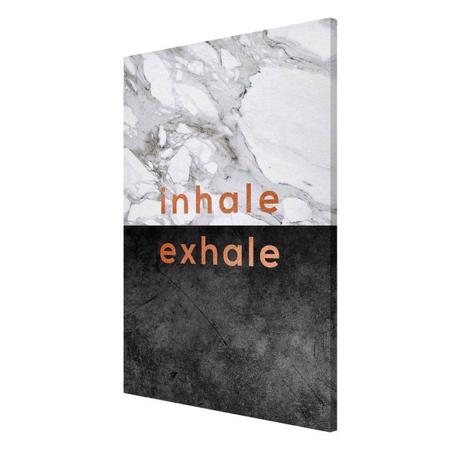 Art posters Inhale Exhale Copper And Marble