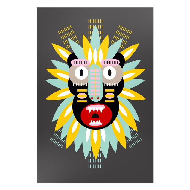 Native american art prints Collage Ethnic Mask - King Kong