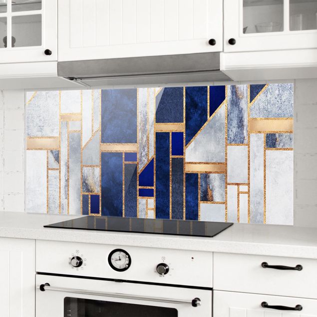 Kitchen Geometric Shapes With Gold