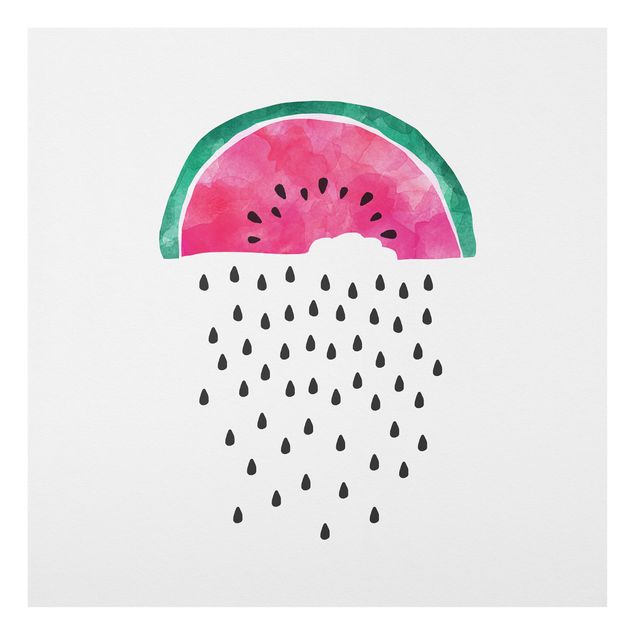 Glass splashback Watermelon Rain