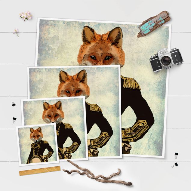 Poster print Animal Portrait - Fox Admiral