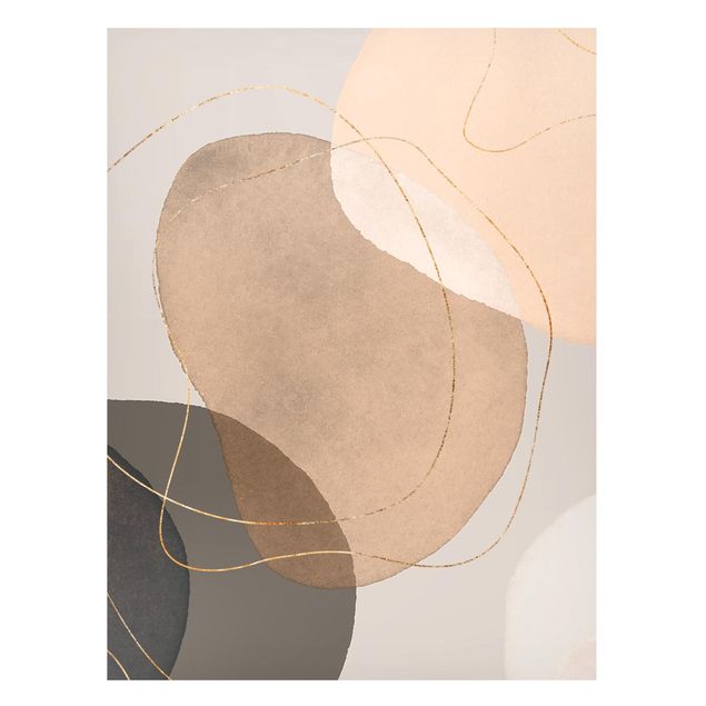 Contemporary art prints Playful Impression In Beige