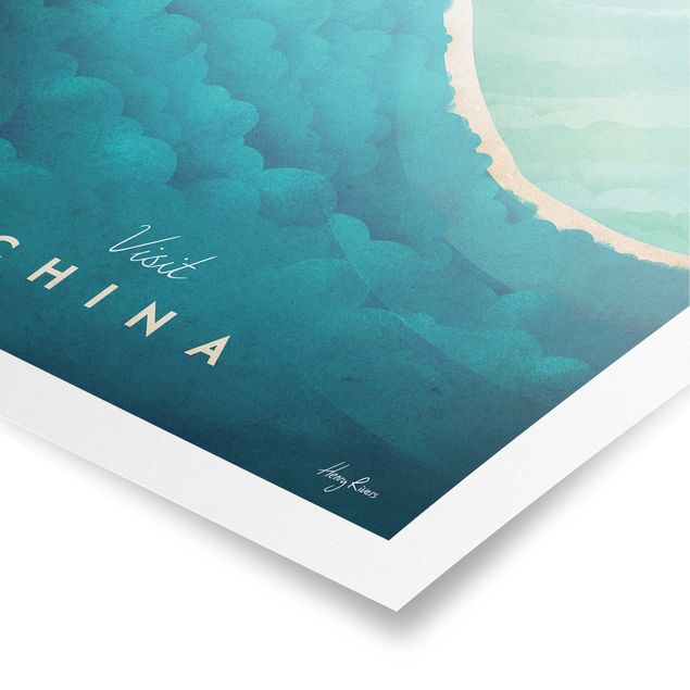 Turquoise canvas wall art Travel Poster - China