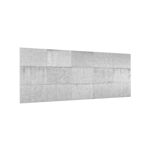 Glass splashback stone Concrete Tile Look Grey