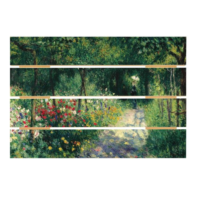 Wood prints landscape Auguste Renoir - Women In A Garden