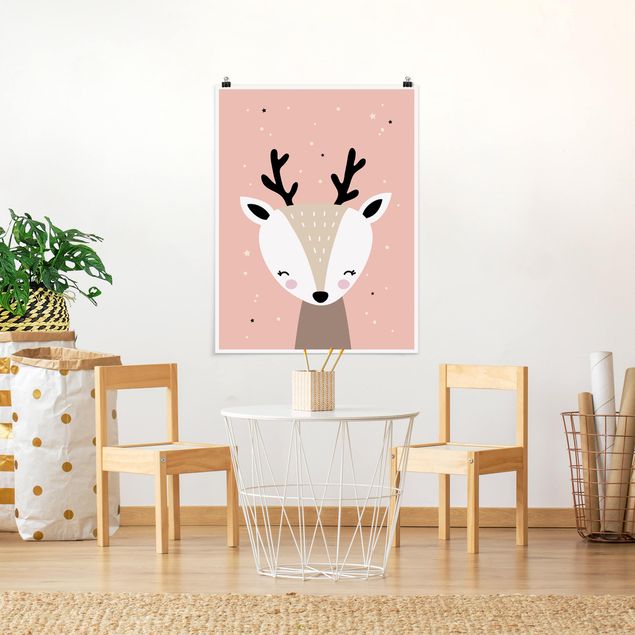 Deer canvas Happy Deer