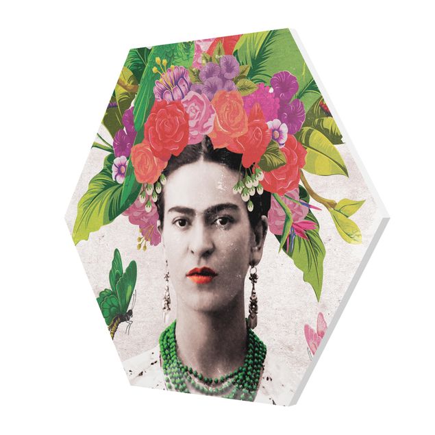 Forex prints Frida Kahlo - Flower Portrait