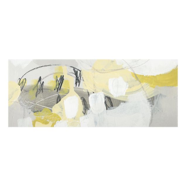 Glass Splashback - Lemons In The Mist I - Panoramic