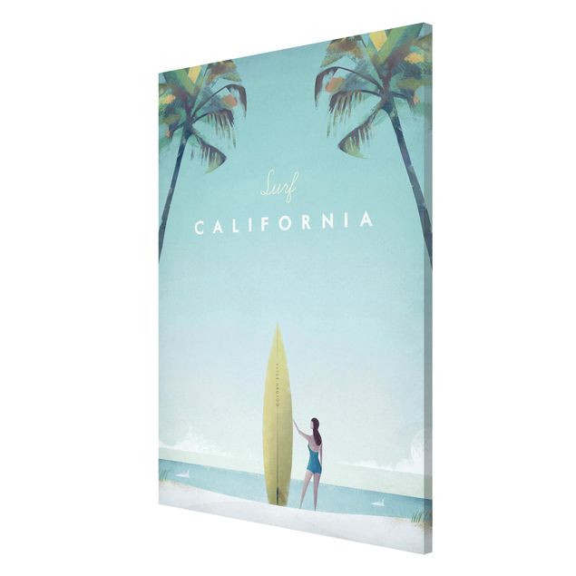 Beach canvas art Travel Poster - California