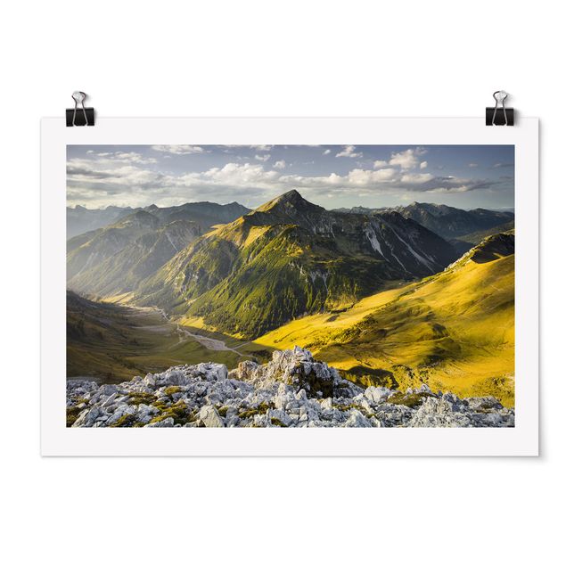 Modern art prints Mountains And Valley Of The Lechtal Alps In Tirol