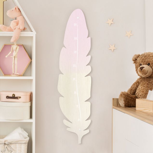height chart wall Feather Pink