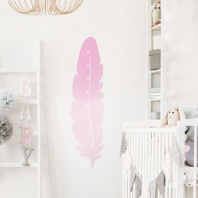 Feather decals for walls Feather Pink