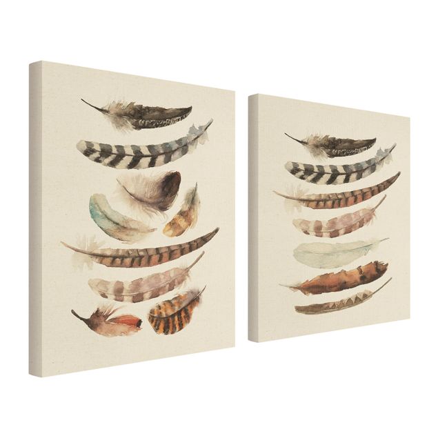 Wall art prints Feathers Duo