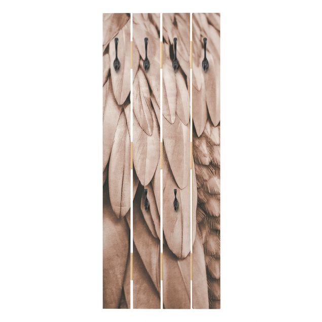 Wall coat hanger Feathers In Rosegold