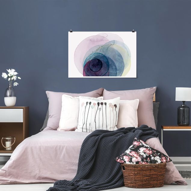 Abstract canvas wall art Big Bang - Purple