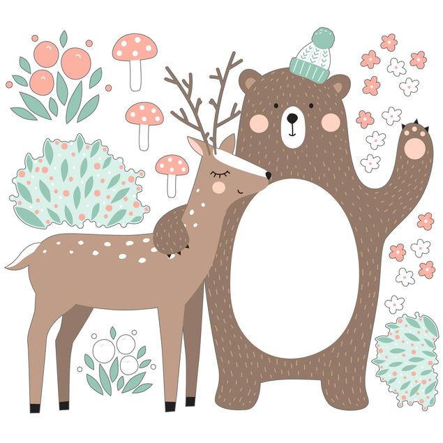 Film adhesive Forest Friends With Bear And Deer