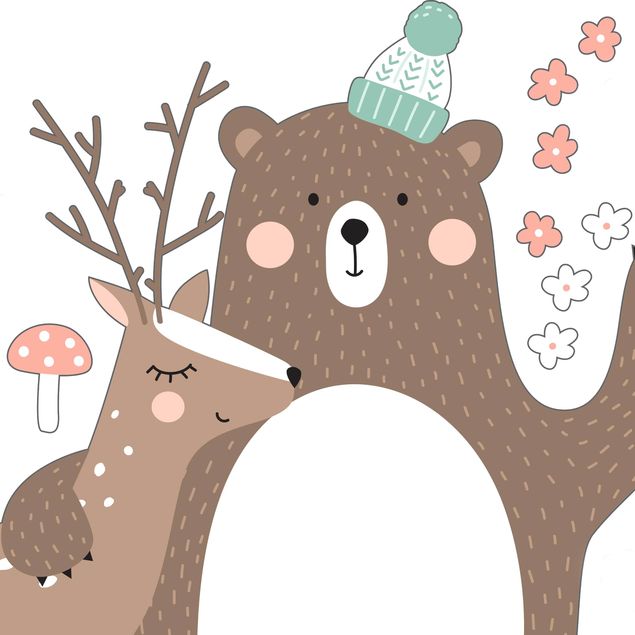 Window clings Forest Friends With Bear And Deer
