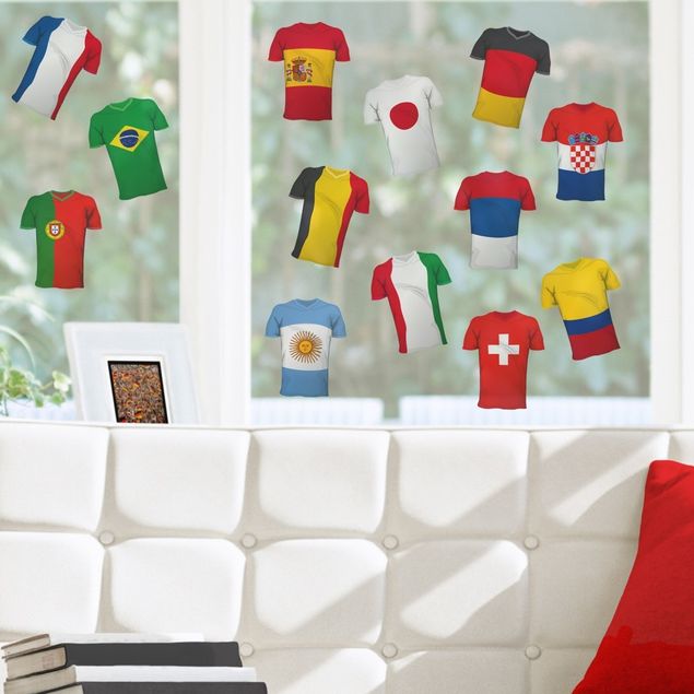 Nursery decoration Football Trikots Sticker Set