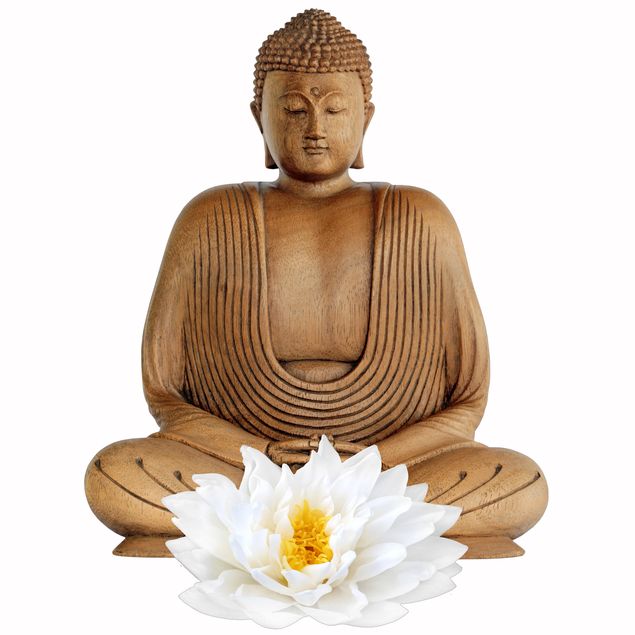 Window stickers Wooden Lotus Buddha
