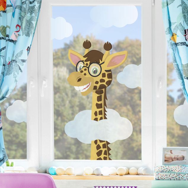 Window stickers animals Funny Giraffe
