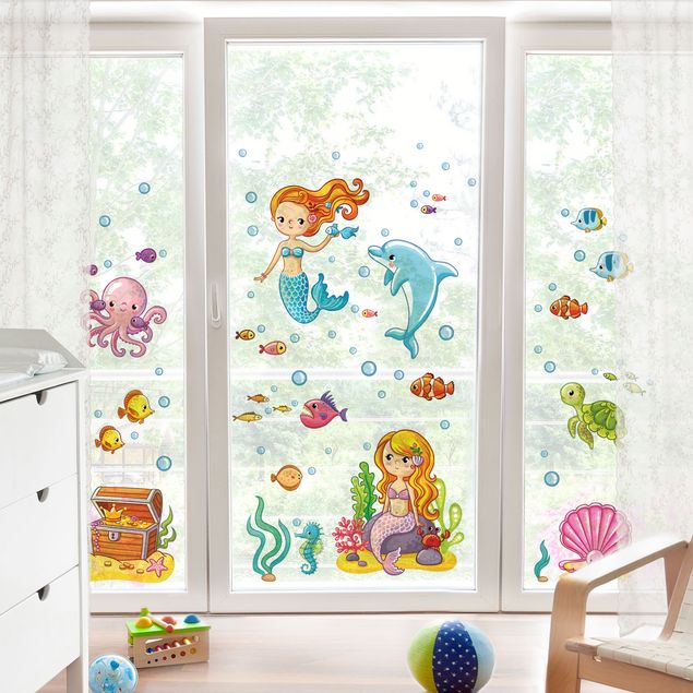 Kids room decor Mermaid - Underwater World Set