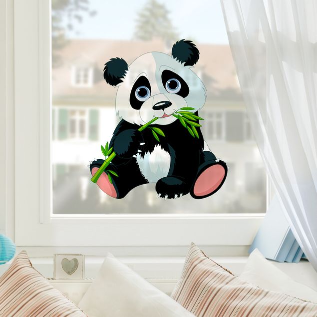 Window stickers animals Nibbling Panda