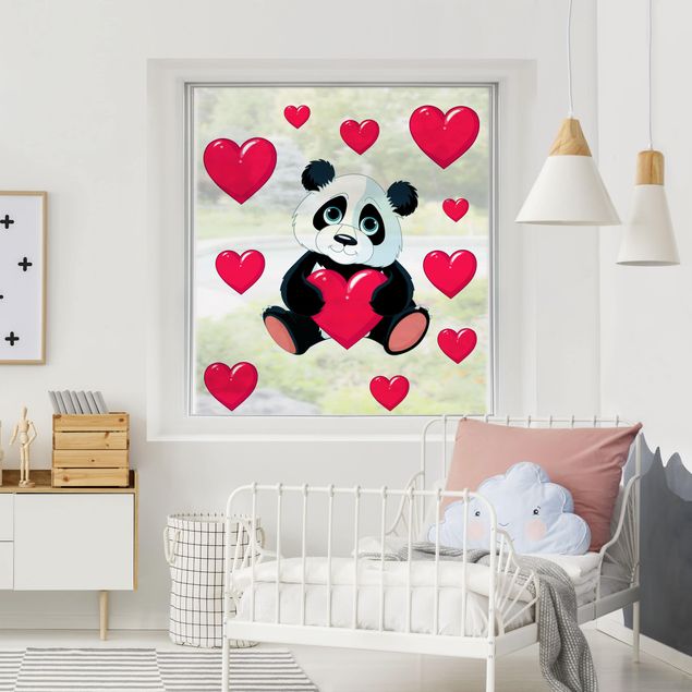 Window stickers animals Panda With Hearts