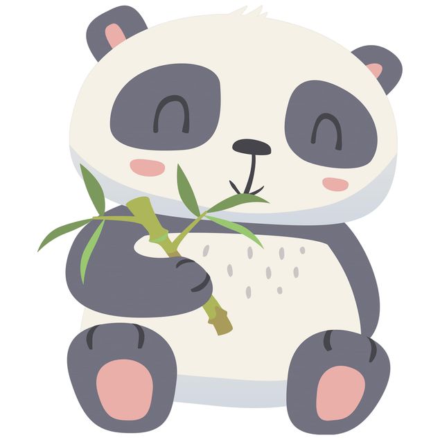 Self adhesive film Panda Munching On Bamboo
