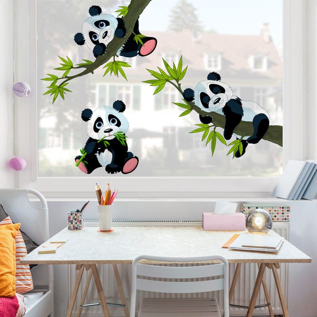 Window stickers flower Panda set