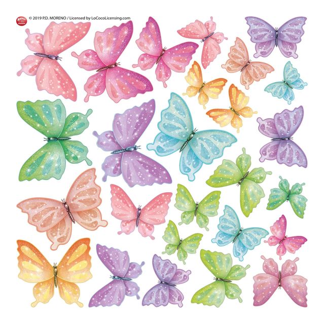Window stickers animals Set Glitter Butterflies