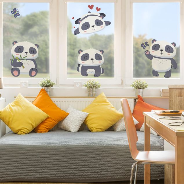 Kids room decor Sweet Panda Bear Set