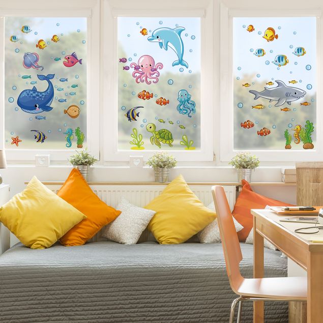 Window stickers animals Underwater World - Fish Set