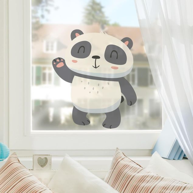 Window stickers animals Waving Panda