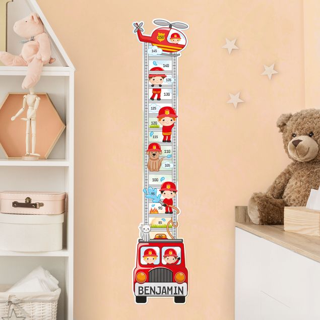 Wall stickers firemen Fire Brigade Set With Customised Name